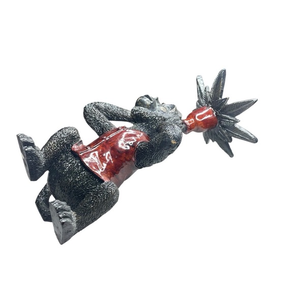 Vintage - 12" Tall - Wooden/ Resin Chimpanzee Figurine - Picture 7 of 12